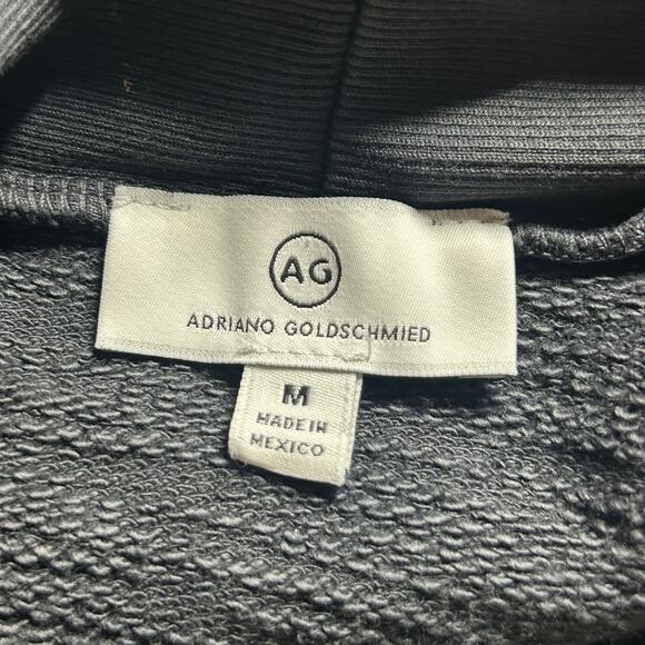 AG Adriano Goldschmied Men's Hooded Faded Black Sweatshirt M Medium NWOT - Picture 6 of 7